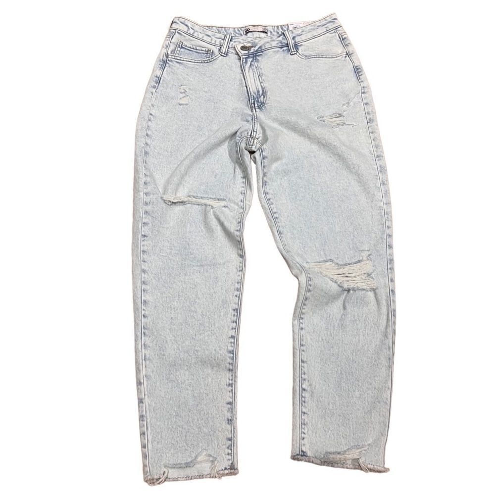 Soβvintageβstyleβmomβjeansβhighβriseβlightβdenimβsizeβ11/30